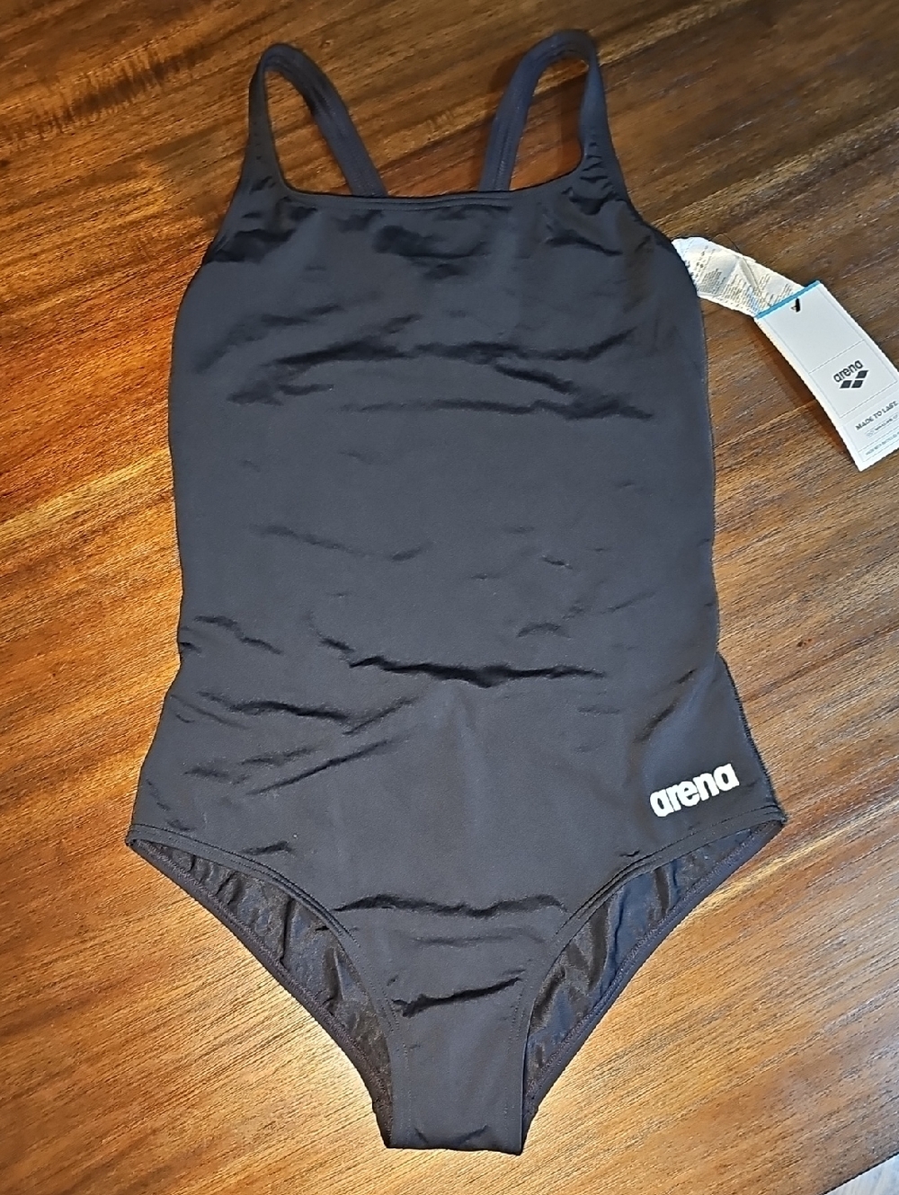 Arena Black Classic Scoop-Back One-Piece Swimsuit Size 40 F28